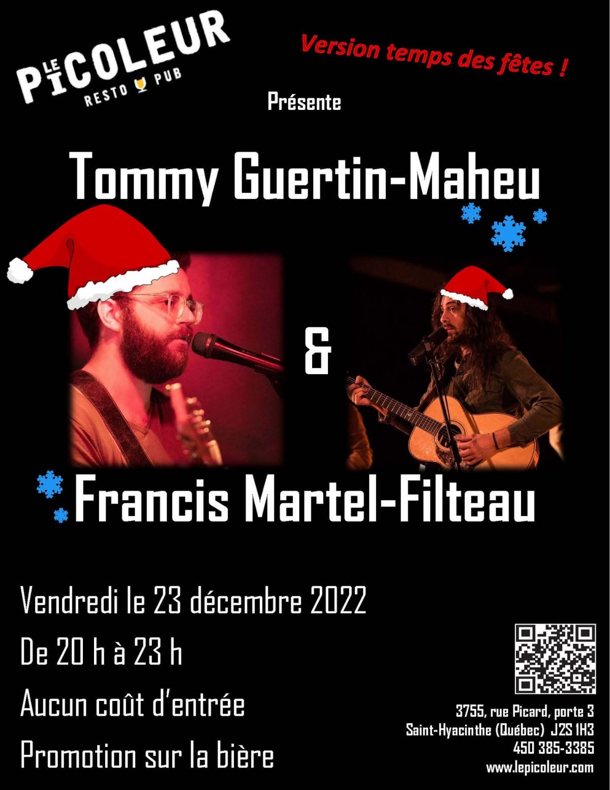 Tommy Guertin-Maheu et Françis Martel-Filteau de Noël