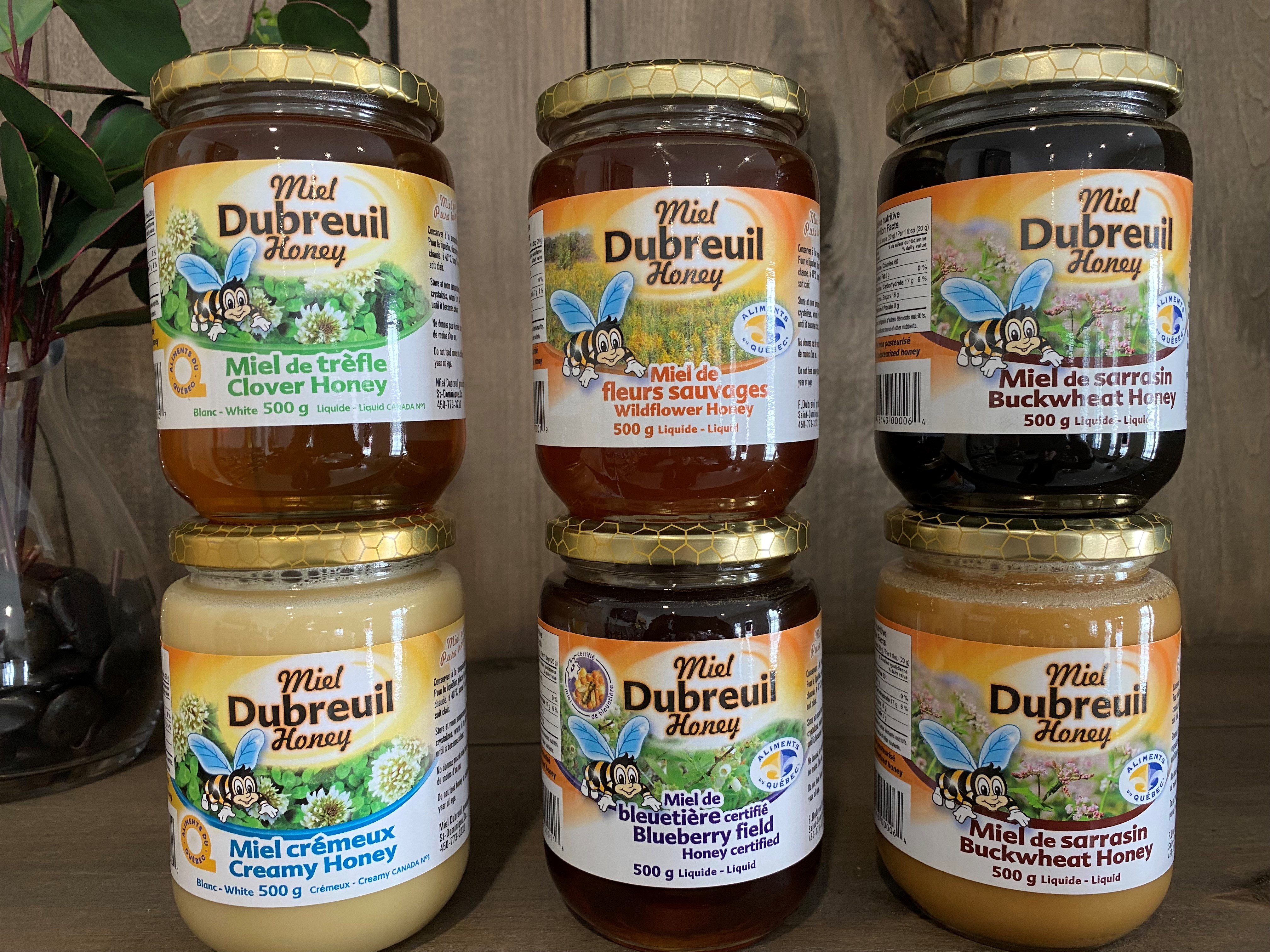 6 variétés de miel